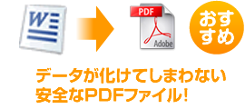 データが化けてしまわない安全なPDFファイル！：イメージ